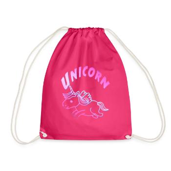 Unicorn Unicorn suess - Drawstring Bag - fuchsia - Front