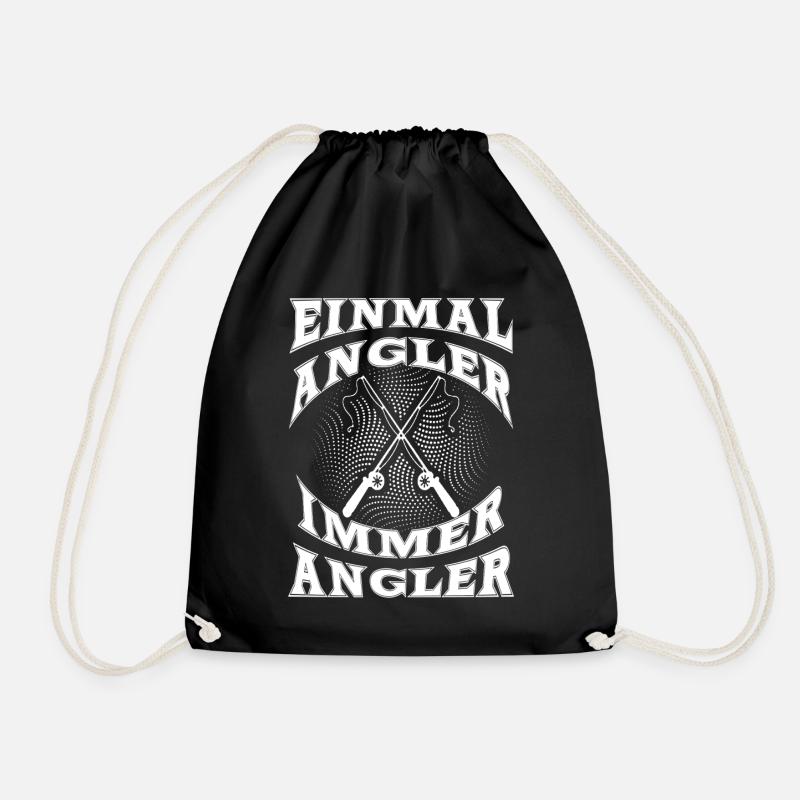 Einmal Angler immer Angler - Turnbeutel - Schwarz