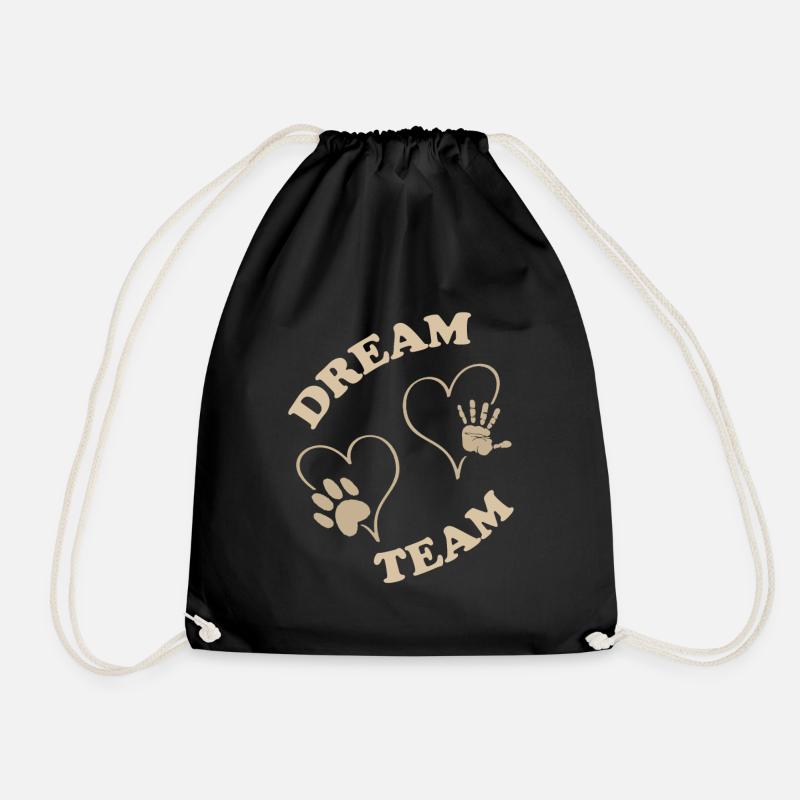 Dream team Hand Pfote - Turnbeutel - Schwarz