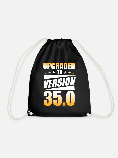 35 Geburtstag Version 35 0 Geschenk - Turnbeutel - Schwarz