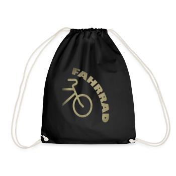 Fahrrad - Turnbeutel - Schwarz - Vorne