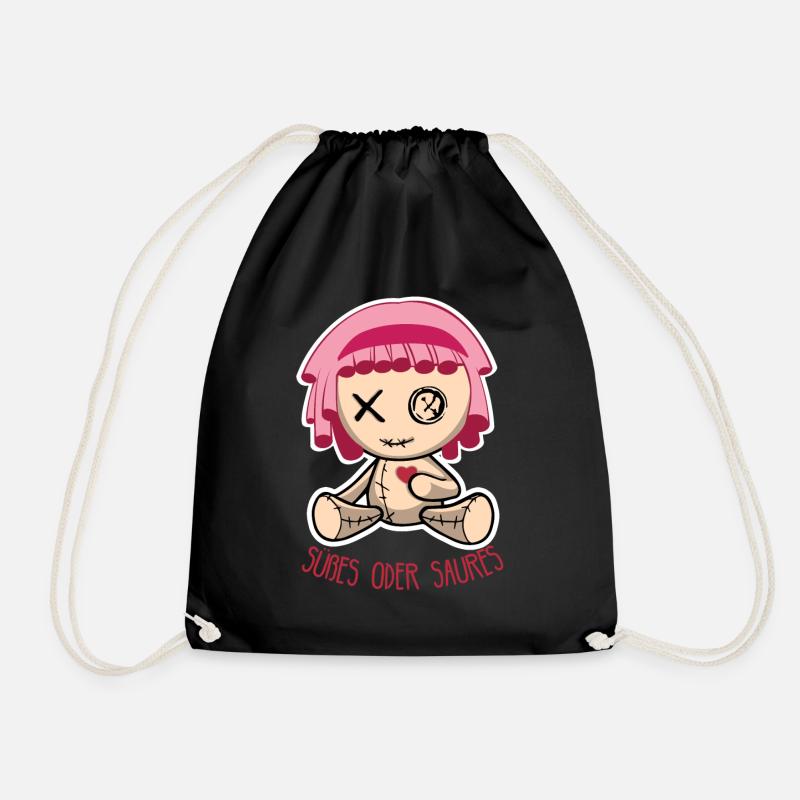 Poupée d'Halloween - Sac de sport léger - noir