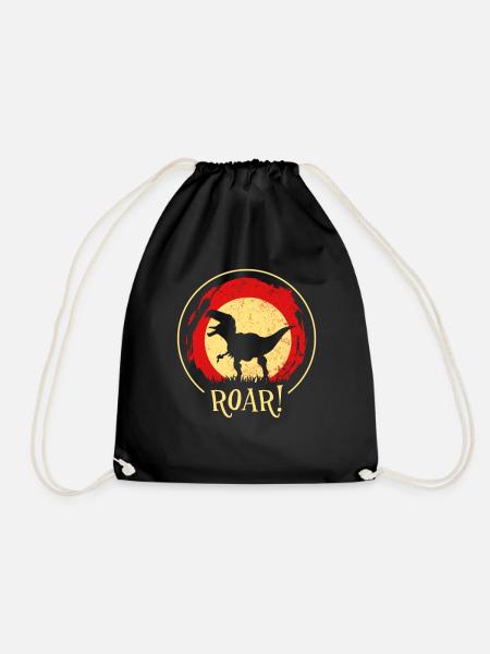Dino - Dinosaurs - Dinosaurs - ROAR! - Drawstring Bag - black