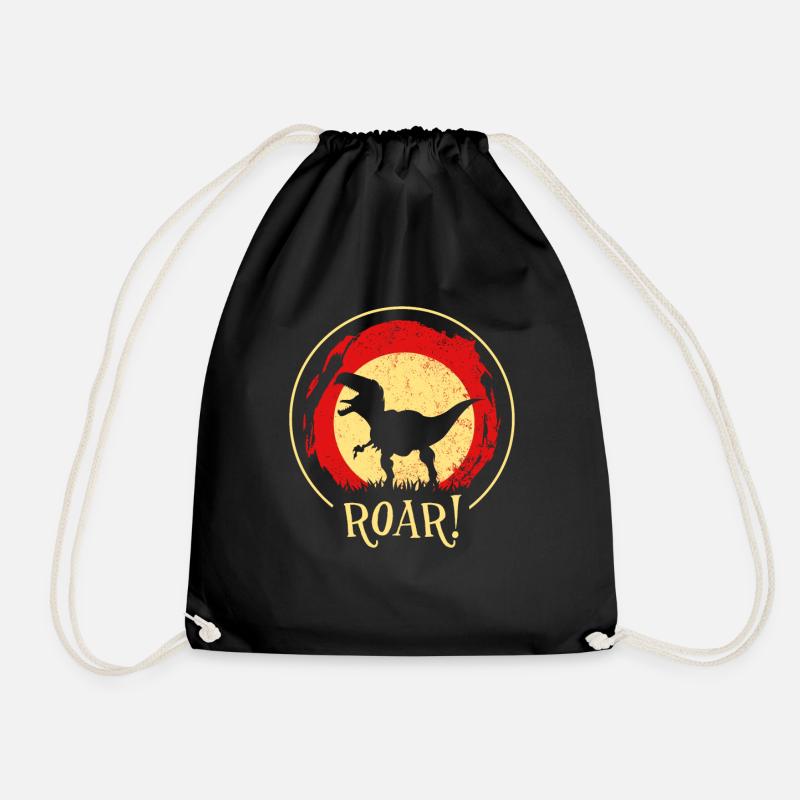 Dino - Dinosaures - Dinosaures - ROAR! - Sac de sport léger - noir