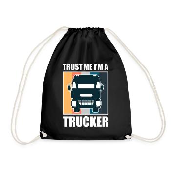 Faites-moi confiance, je suis un camionneur - camionneur - Sac de sport léger - noir - Devant