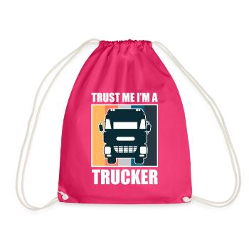 Faites-moi confiance, je suis un camionneur - camionneur - Sac de sport léger - fuchsia - Devant