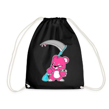 Teddy Sense Geschenkidee cool Vektor böse Kinder - Turnbeutel - Schwarz - Vorne