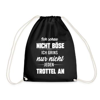 BÖSE TROTTEL, GESCHENK - Turnbeutel - Schwarz - Vorne