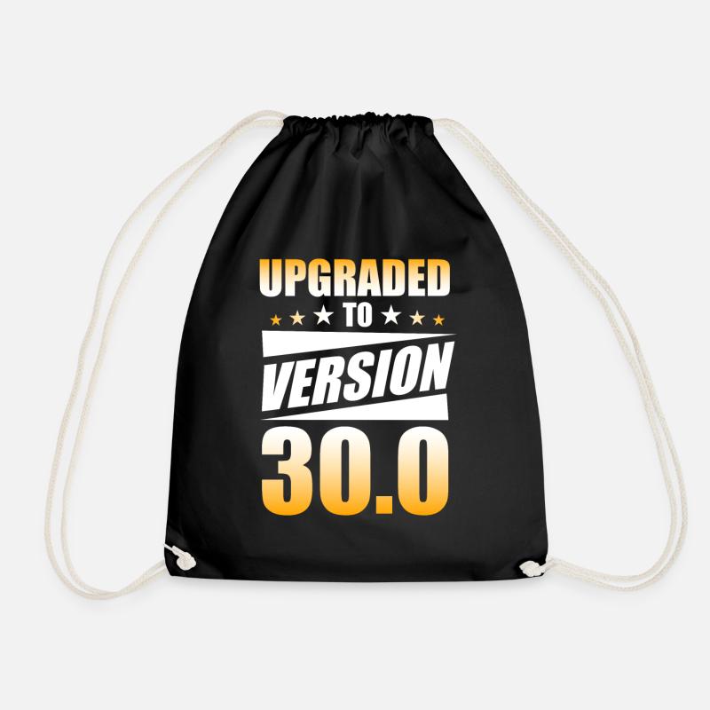 30 Geburtstag Version 30 0 Geschenk - Turnbeutel - Schwarz