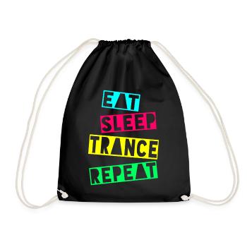 EAT SLEEP TRANCE REPEAT - Sac de sport léger - noir - Devant