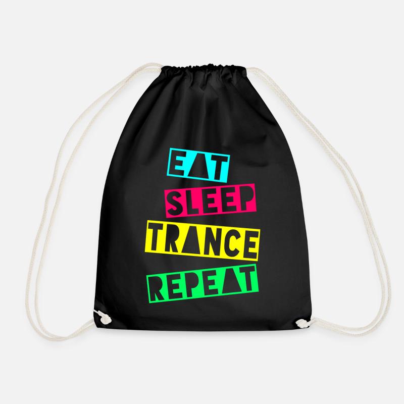 EAT SLEEP TRANCE REPEAT - Sac de sport léger - noir