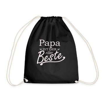 Papa ist der aller beste - Turnbeutel - Schwarz - Vorne