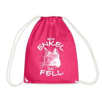Chat petit-fils en fourrure - Sac de sport léger - fuchsia - Devant