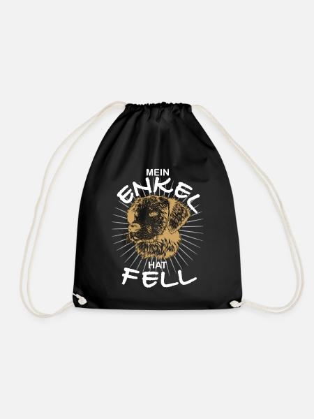 Hund Fell Oma Opa Enkel - Turnbeutel - Schwarz