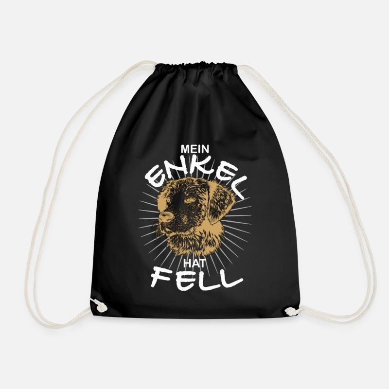 Hund Fell Oma Opa Enkel - Turnbeutel - Schwarz
