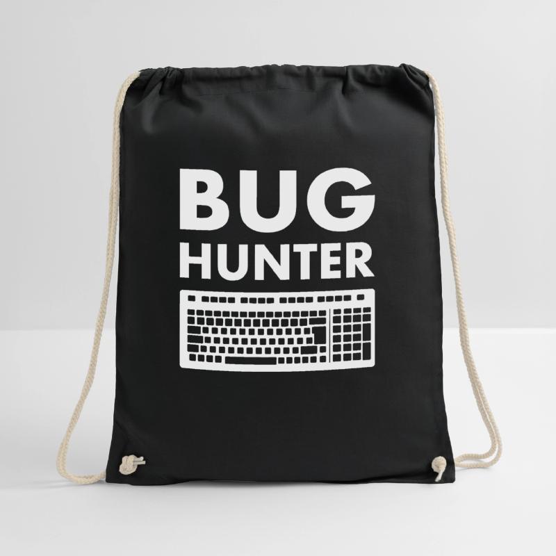 Programmer hacker computer scientist bug hunter Drawstring Bag