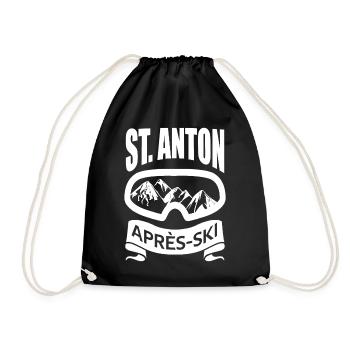 St. Anton Apres Ski - Turnbeutel - Schwarz - Vorne
