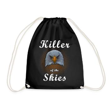 Killer de l’aigle idée cadeau oiseau de proie - Sac de sport léger - noir - Devant