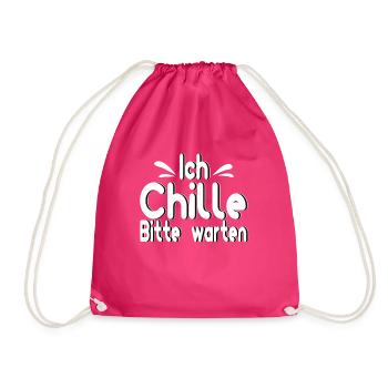 Ich Chille bitte warten - Turnbeutel - Fuchsia - Vorne