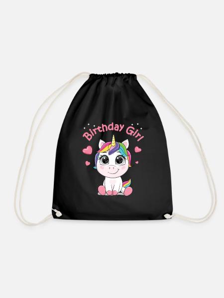 Birthdaygirl - Turnbeutel - Schwarz