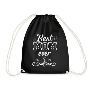 Best MOM - Drawstring Bag - black - Front