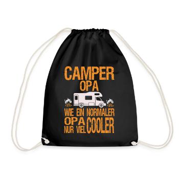 camper opa - Turnbeutel - Schwarz - Vorne