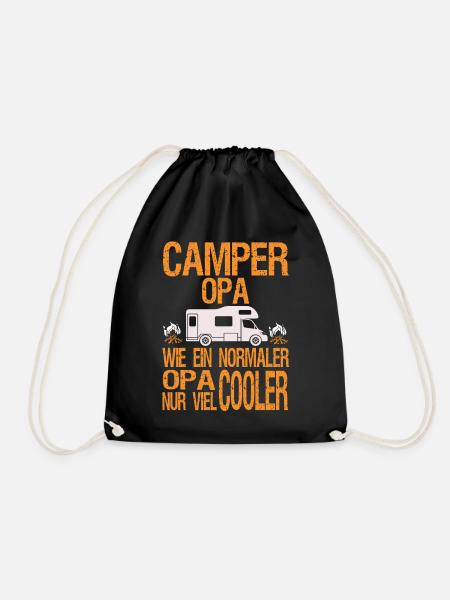 camper opa - Turnbeutel - Schwarz