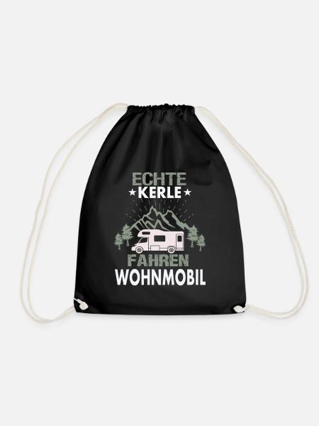 echte Kerle fahren Wohnmobil - Turnbeutel - Schwarz