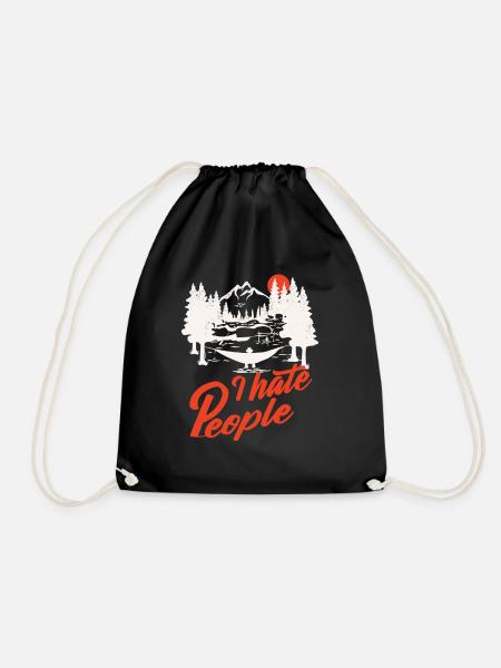 I hate People - Turnbeutel - Schwarz