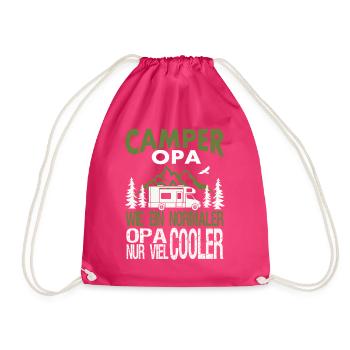 Camper Opa, wie ein normaler Opa nur viel coller - Turnbeutel - Fuchsia - Vorne