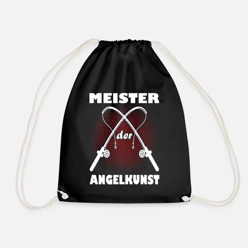 Angel Spruch Hobby Geschenk Angelkunst - Turnbeutel - Schwarz