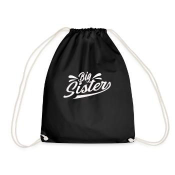 Big sister - Drawstring Bag - black - Front
