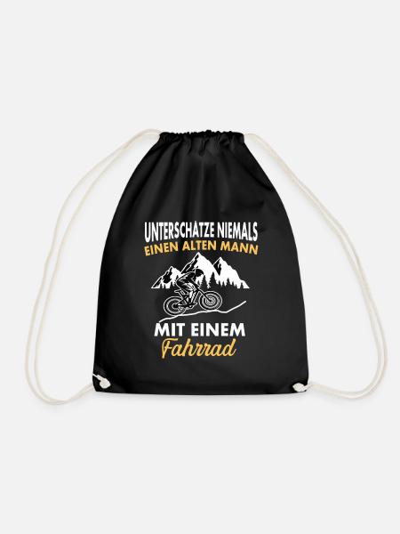 unterschätze niemals einen alten Mann - Turnbeutel - Schwarz
