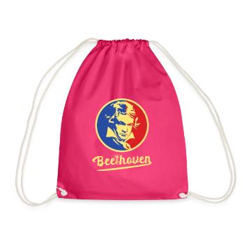 Beethoven Bonn - Drawstring Bag - fuchsia - Front