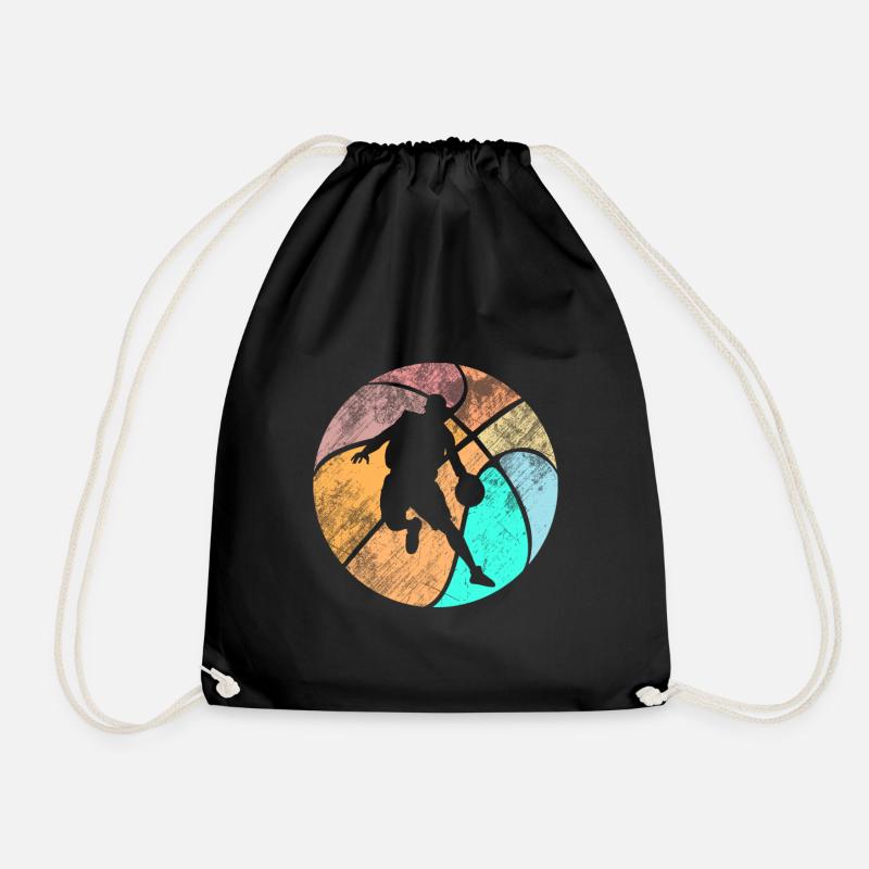 Basketball Vintage Sport Geschenk - Turnbeutel - Schwarz