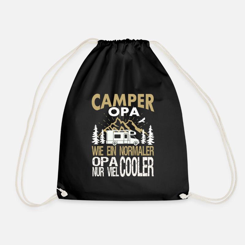 camper opa - Turnbeutel - Schwarz
