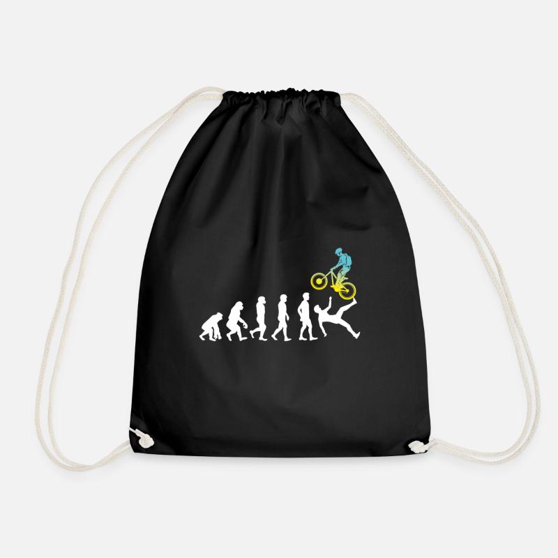 evolution bike - Drawstring Bag - black