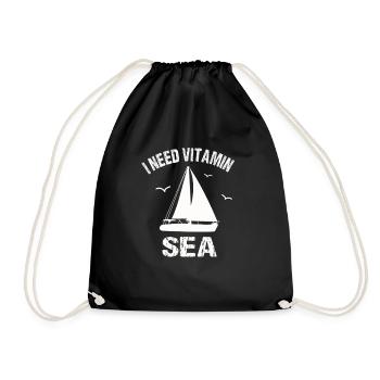 J'ai besoin de vitamine mer - Sac de sport léger - noir - Devant