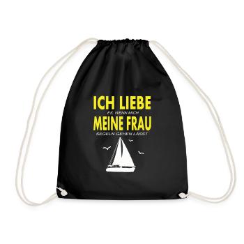 Ich Liebe meine Frau - Turnbeutel - Schwarz - Vorne