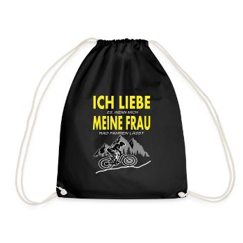 Ich Liebe meine Frau - Turnbeutel - Schwarz - Vorne