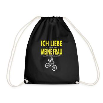 Ich Liebe meine Frau - Turnbeutel - Schwarz - Vorne