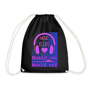 la musique - Sac de sport léger - noir - Devant