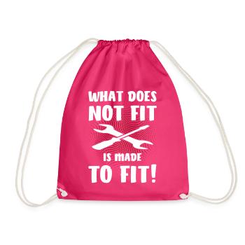 Was nicht passt wird passend Gemacht - Turnbeutel - Fuchsia - Vorne