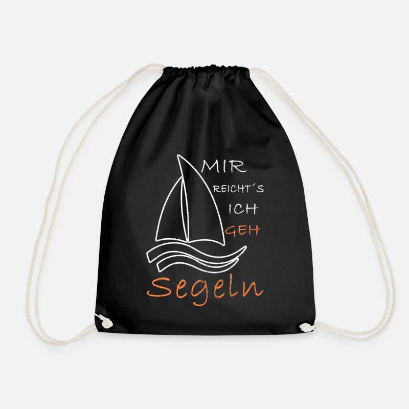 Mir reicht´s ich geh Segeln Segelboot Meer - Turnbeutel - Schwarz
