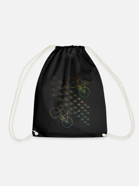 Fahrräder Fahrrad Rennrad Radsport Sport Geschenk - Turnbeutel - Schwarz