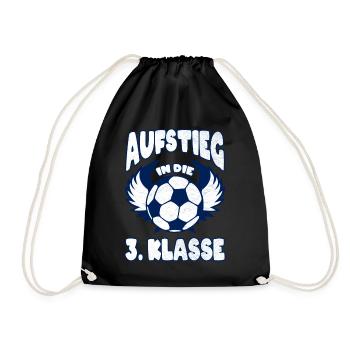 Aufstieg in die 3 Klasse Schulanfang Schule Ball - Turnbeutel - Schwarz - Vorne