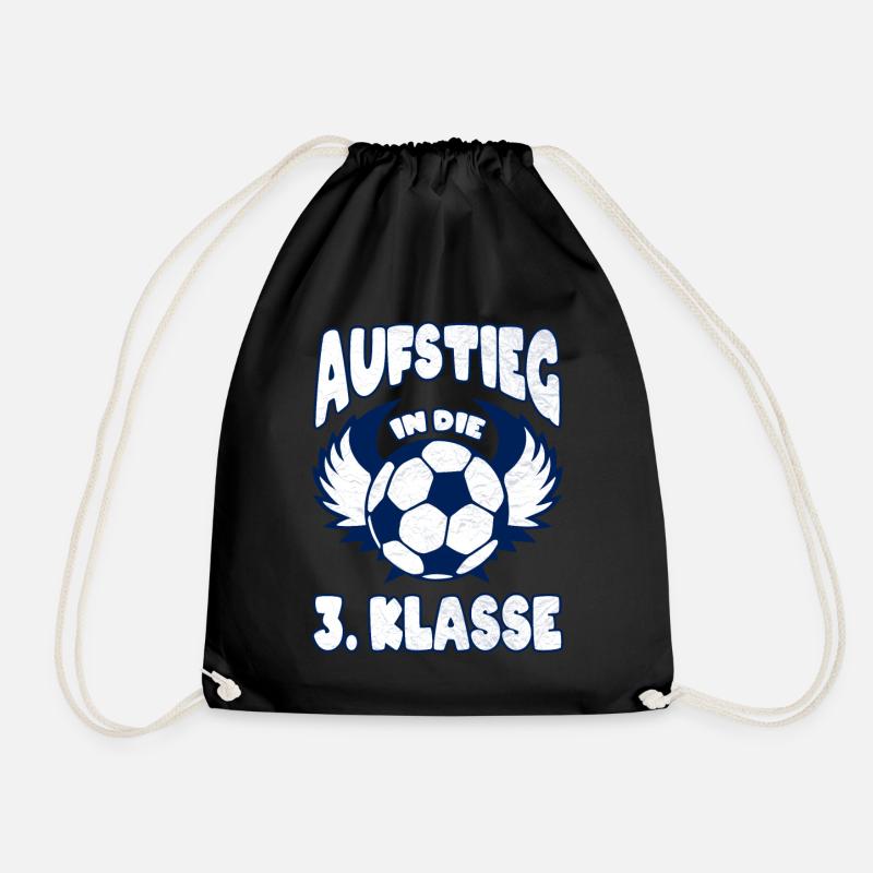 Aufstieg in die 3 Klasse Schulanfang Schule Ball - Turnbeutel - Schwarz