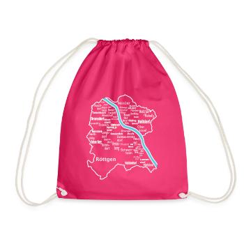 Bonn map - Drawstring Bag - fuchsia - Front