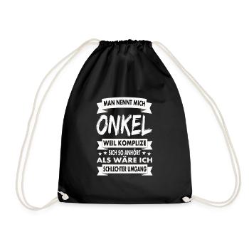Man nennt mich Onkel - Turnbeutel - Schwarz - Vorne