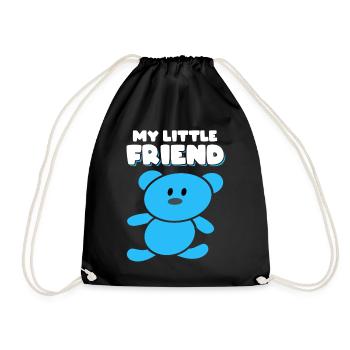 Der Bär mein kleiner Freund für Kinder Geschenk - Turnbeutel - Schwarz - Vorne